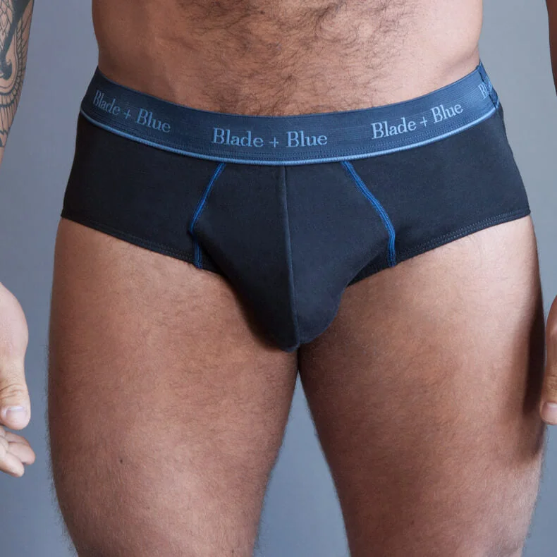 Black Classic Fit Brief Underwear - Made In USA