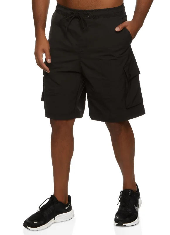 Mens Nylon Cargo Shorts