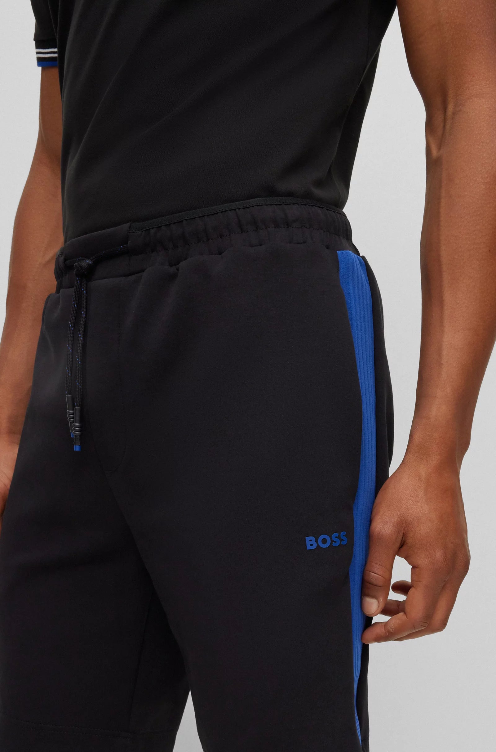 Boss Headlo 1 Short With Tape Trim-Black/Blue