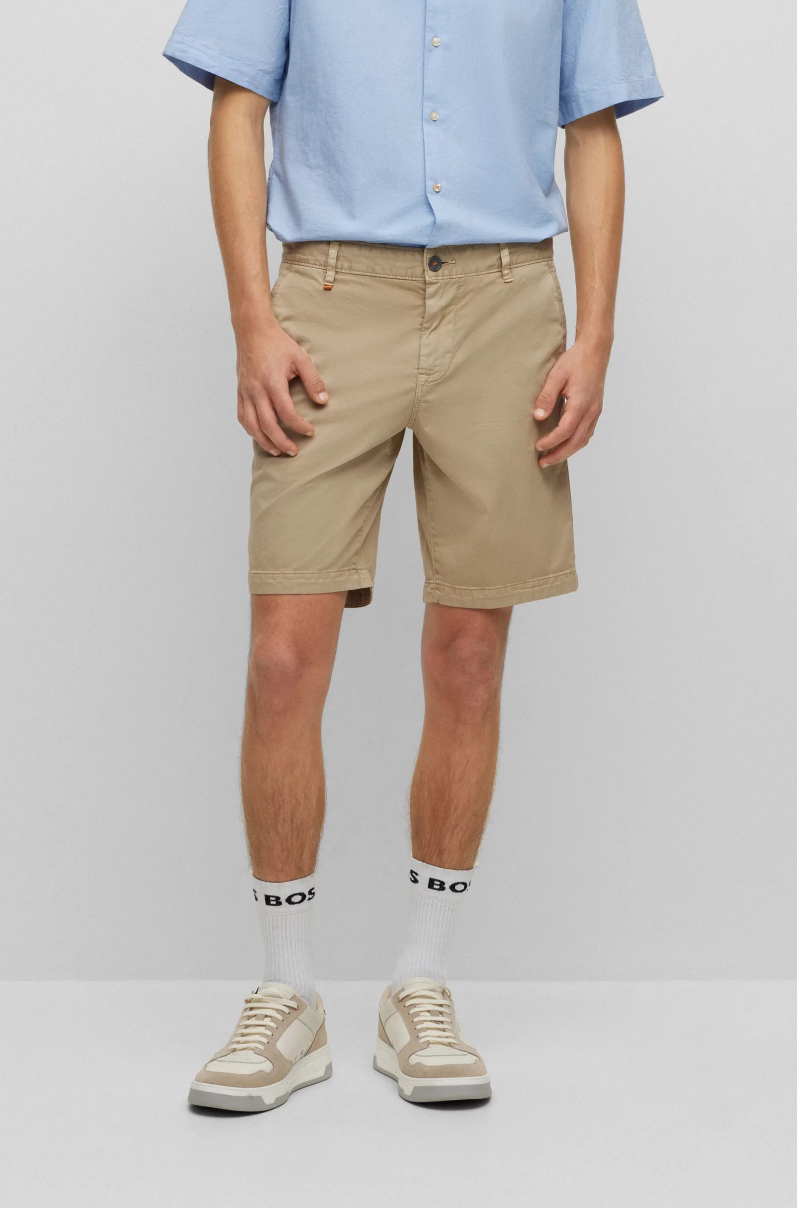 Boss Schino-Slim Shorts-Beige