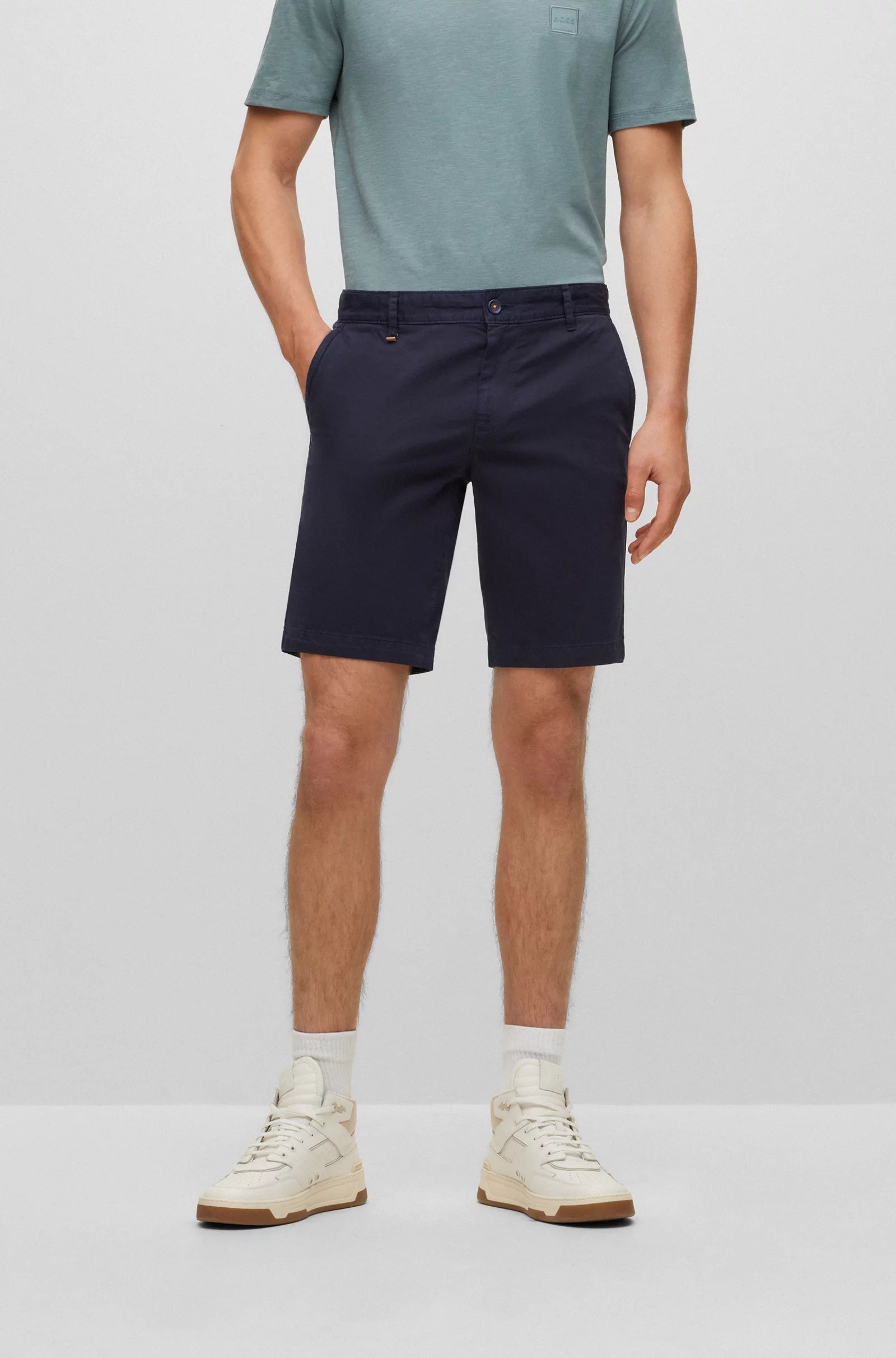 Boss Schino-Slim Shorts-Navy