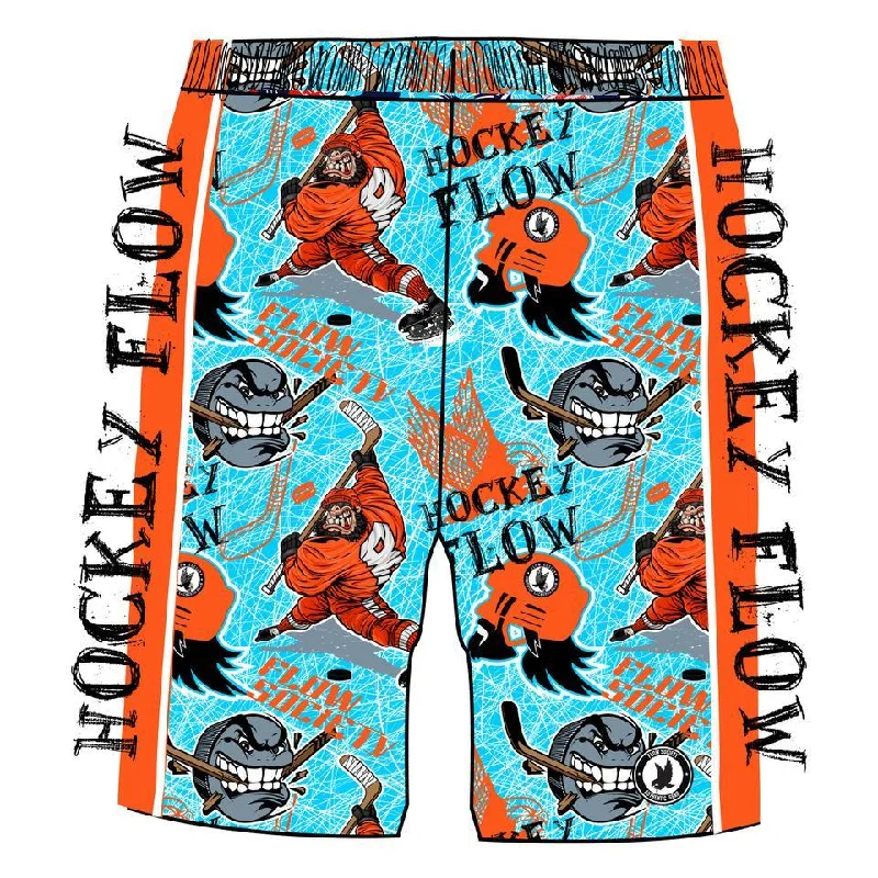 Boys Angry Hockey Puck Attack Short