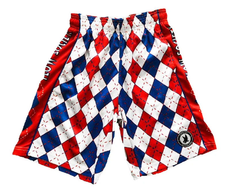 Boys Red, White & Blue Argyle Attack Short