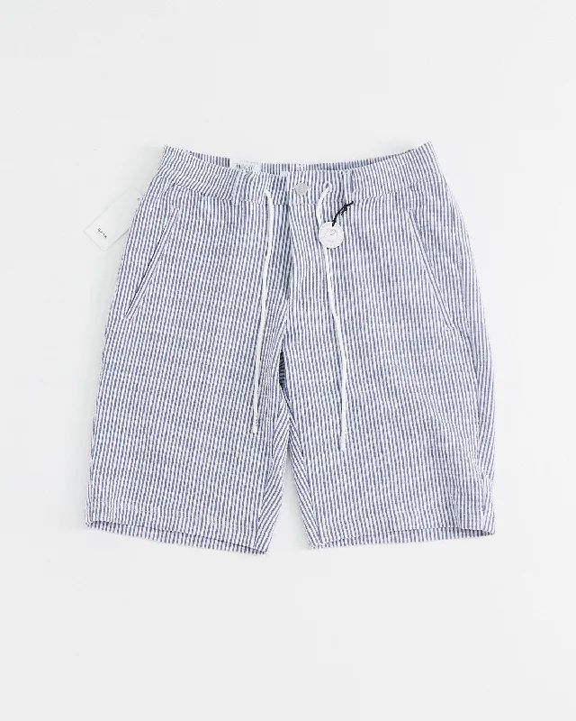 Phil Seersucker Drawstring Casual Shorts