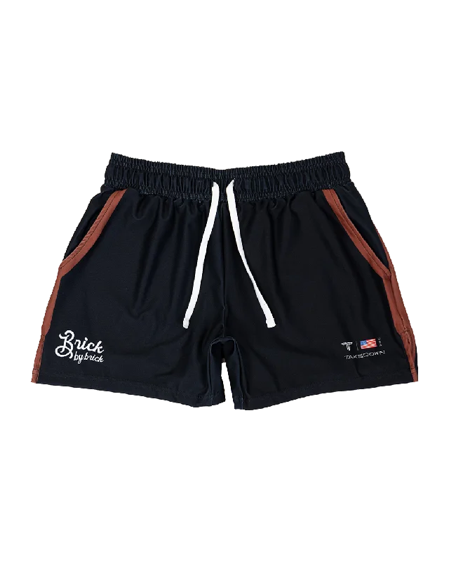 Brick By Brick Gym Shorts - Black (5"&7" Inseam)