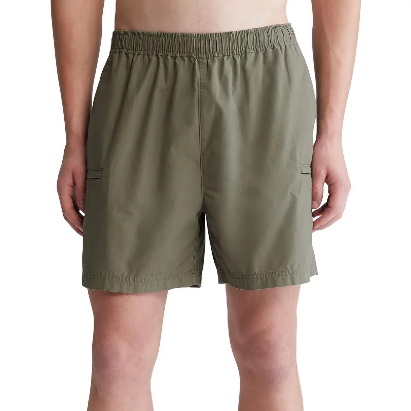 Calvin Klein Mens Poplin Pull On Casual Shorts