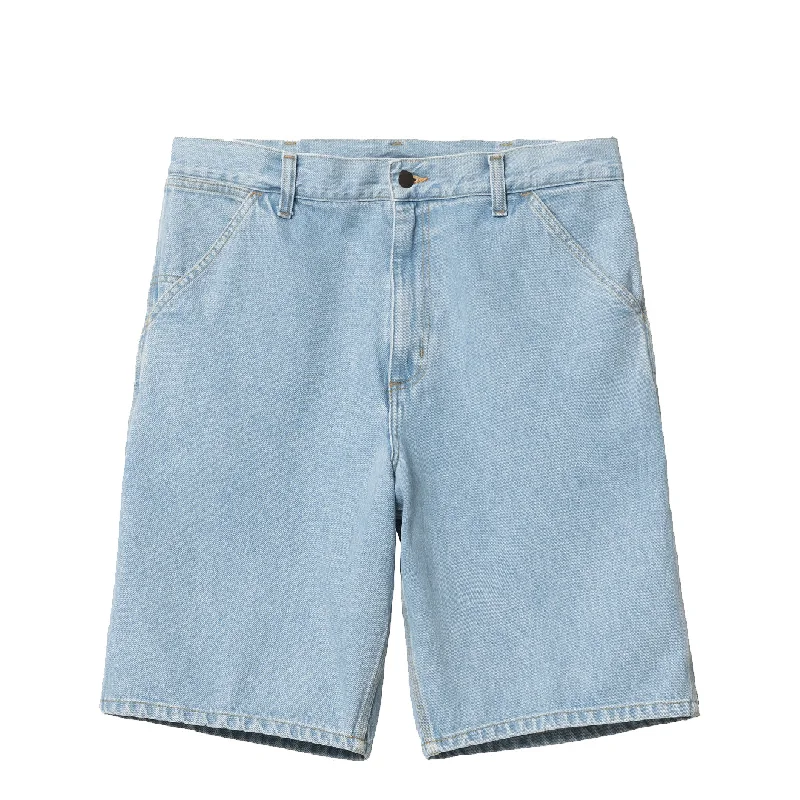 Carhartt WIP Single Knee Short Blue Heavy Stone Bleached