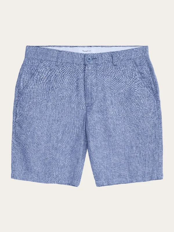 CHUCK regular linen shorts - GOTS/Vegan - Moonlight Blue