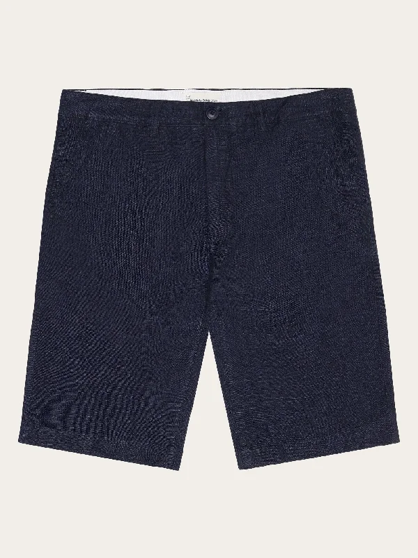 CHUCK regular linen shorts - GOTS/Vegan - Total Eclipse