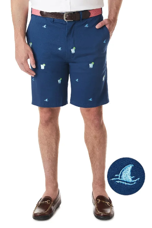 Cisco Short Stretch Twill Nantucket Navy with Fin & Tonic