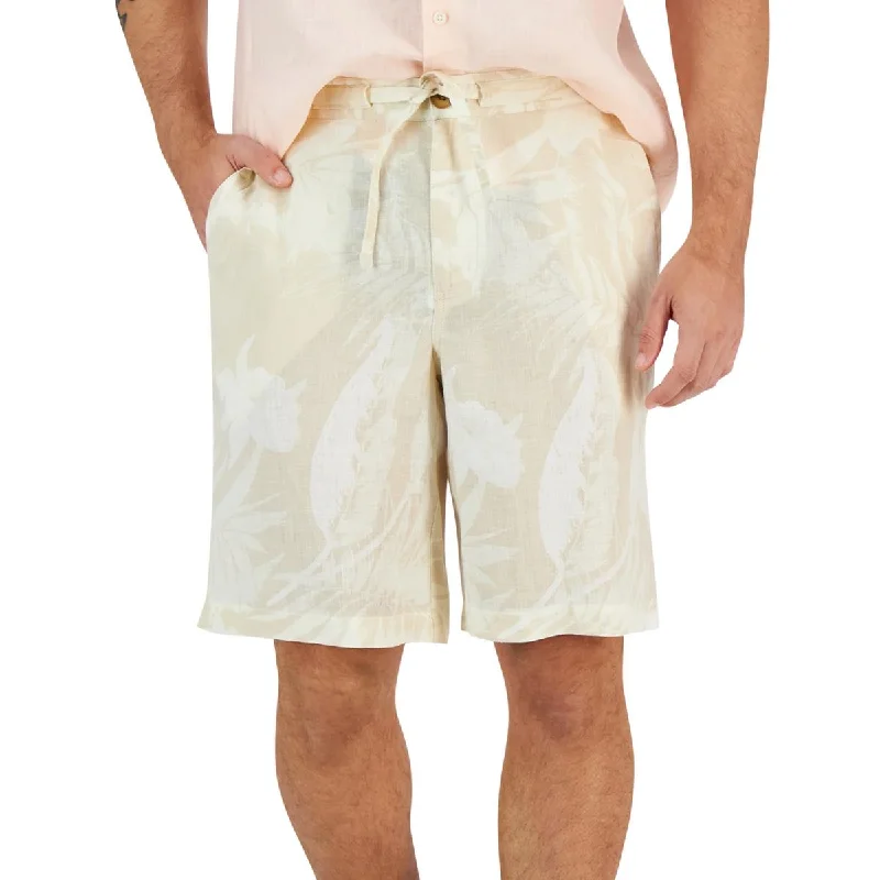 Club Room Mens Linen Floral Casual Shorts