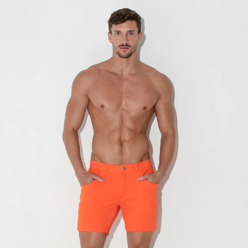 Code 22 slim fit 5" stretch short 9712 orange