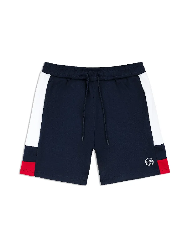 Cole Shorts- Maritime Blue/ White