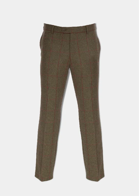 Combrook Men's Tweed Trousers In Sage - Regular Fit