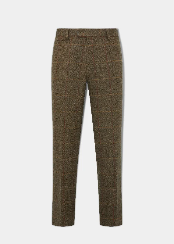 Combrook Men's Tweed Trousers In Teak - Regular Fit