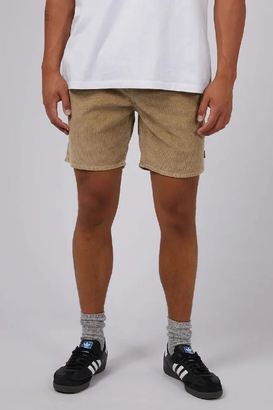 Cord Short Tan