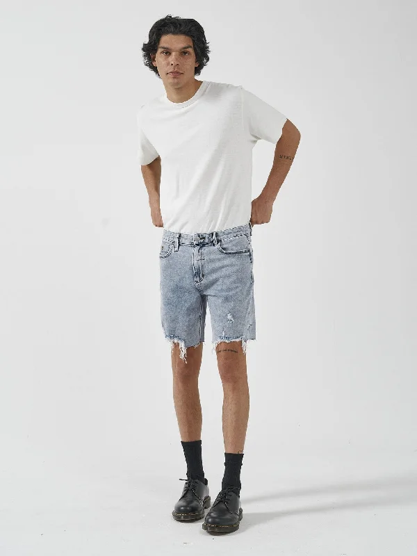 Destroyed Bones Denim Short - Garage Blue