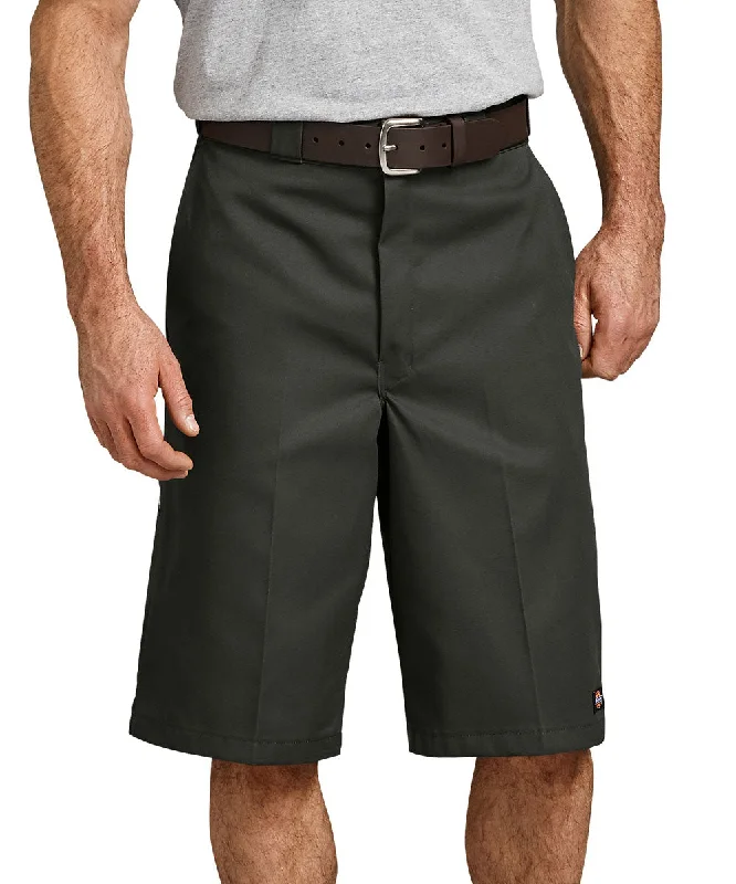 Dickies Men's 13” Loose Fit Cell Pocket Work Shorts - Olive Green