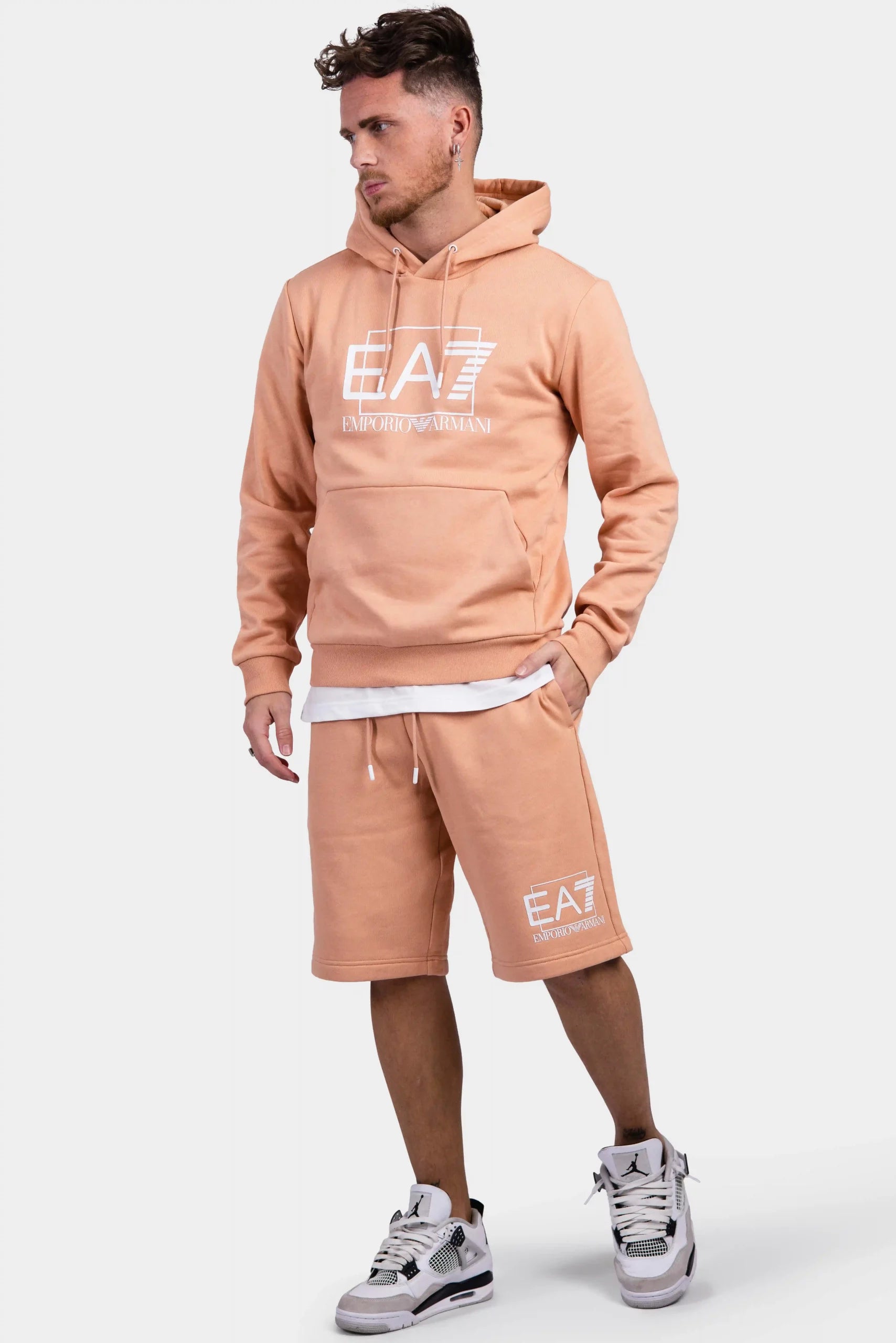 EA7 Emporio Armani Visibility Board Shorts-Cafe Creme