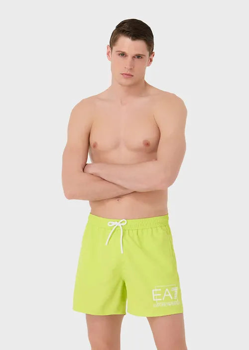 EA7 Emporio Armani Swimming boxers with logo-Fluo Yellow