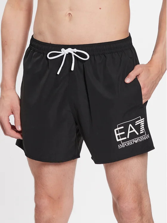 EA7 Emporio Armani Swimming boxers with logo-Black