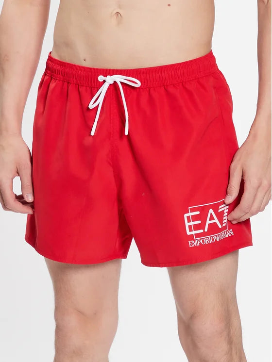 EA7 Emporio Armani Swimming boxers with logo-Red