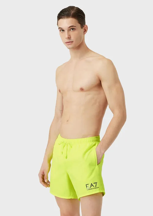 EA7 Emporio Armani Boxer Beachwear Swimming Shorts-Yellow Fluo