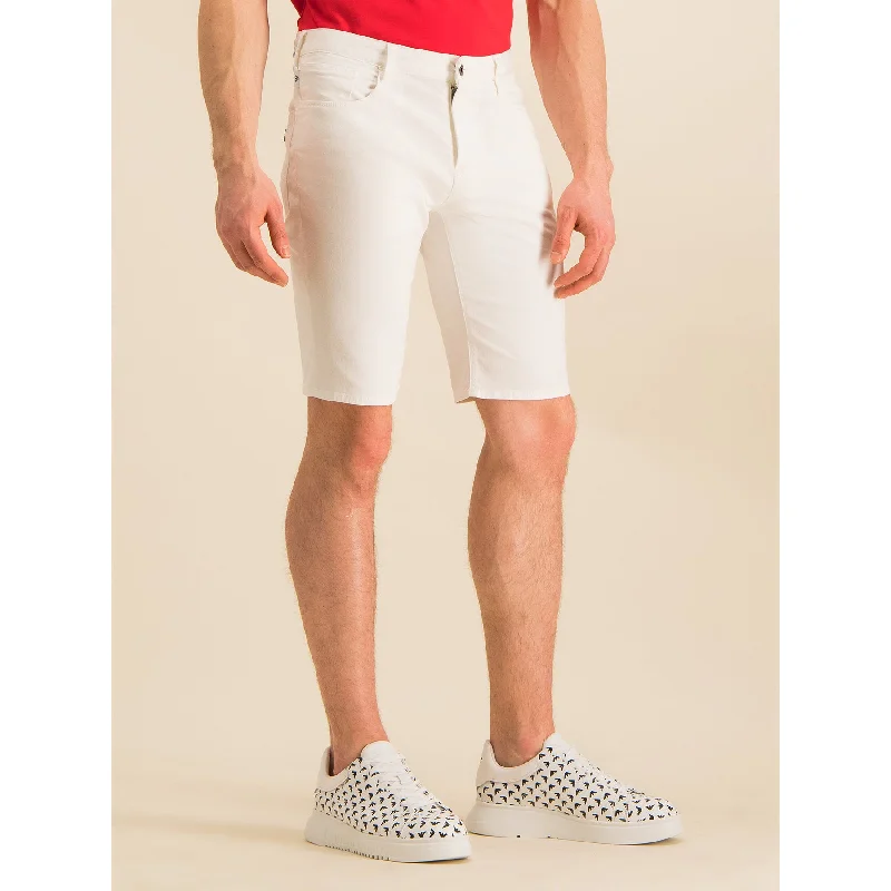 Emporio Armani Denim Shorts Regular Fit 0100 White