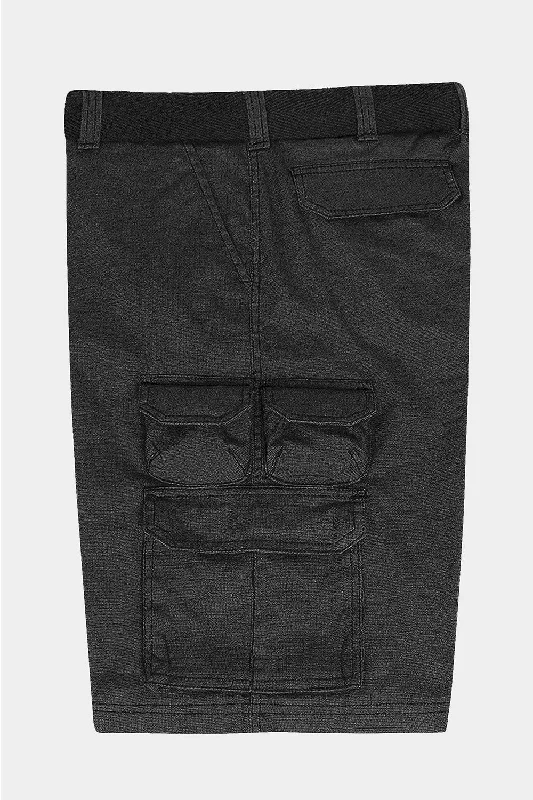 Essential Solid Relaxed Fit Woven Cargo Shorts