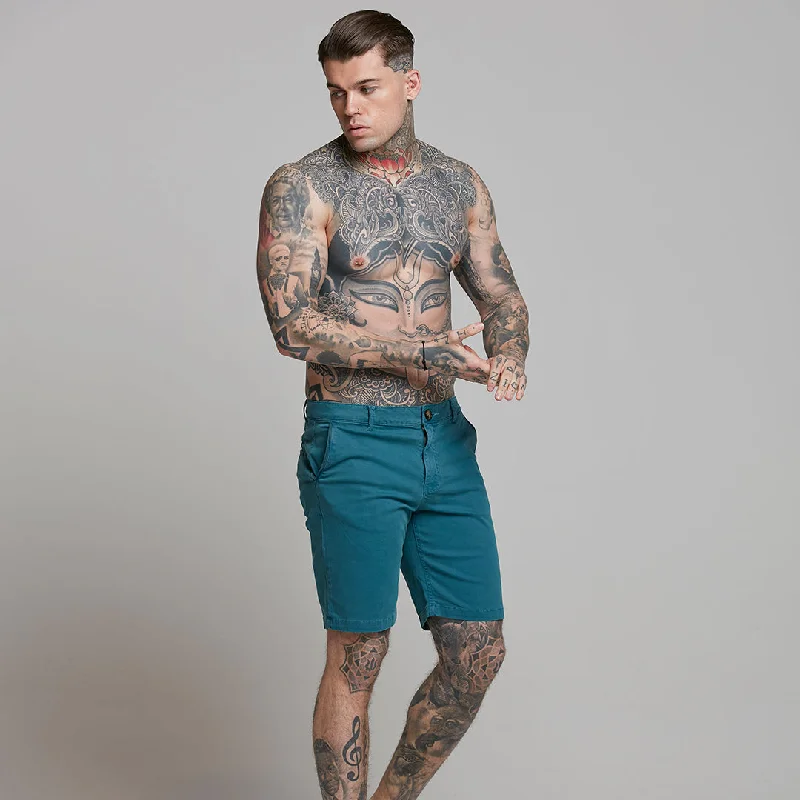 Father Sons Slim Fit Teal Chino Shorts - FSH315