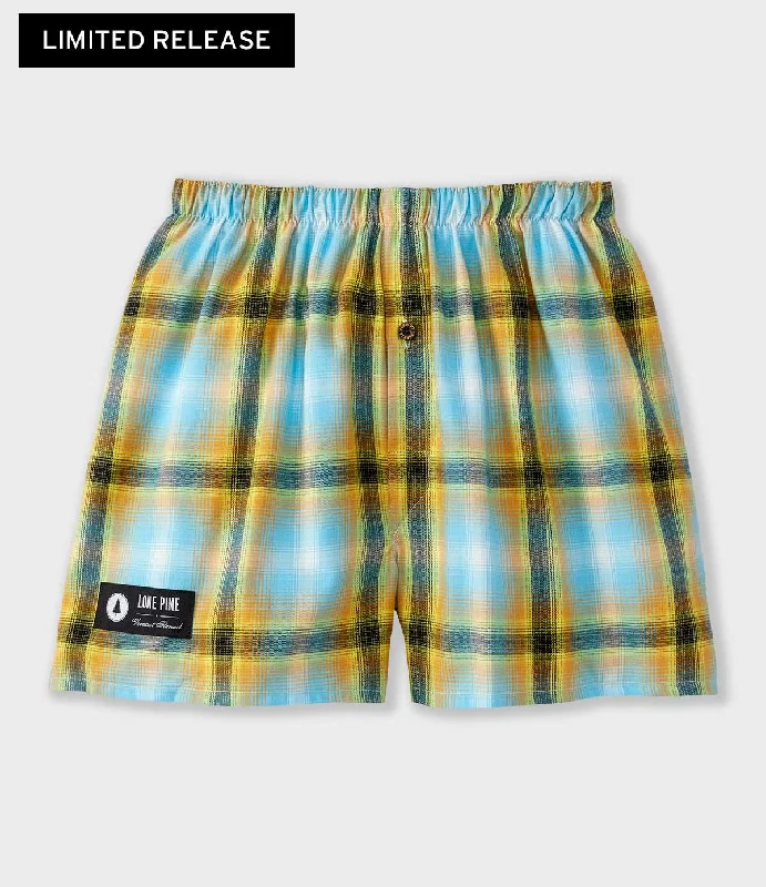 Lightweight Flannel Boxer Shorts - Summer Lights