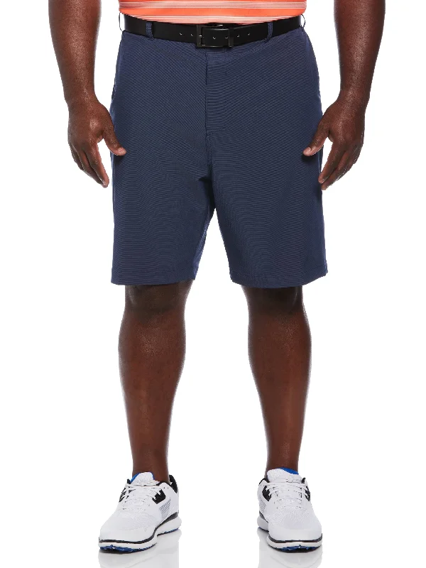 Big & Tall Flat Front Horizontal Textured Golf Short