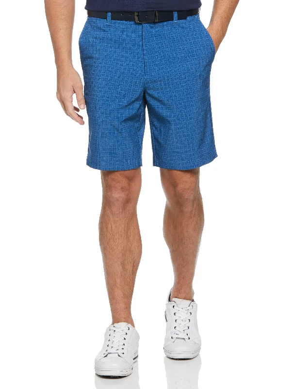 Men's Flat Front Mini Geo Print Golf Short