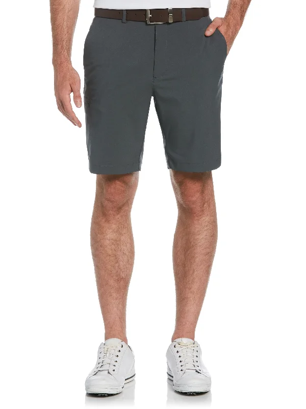 Men's Flat Front Solid Golf Short with Cargo Pocket