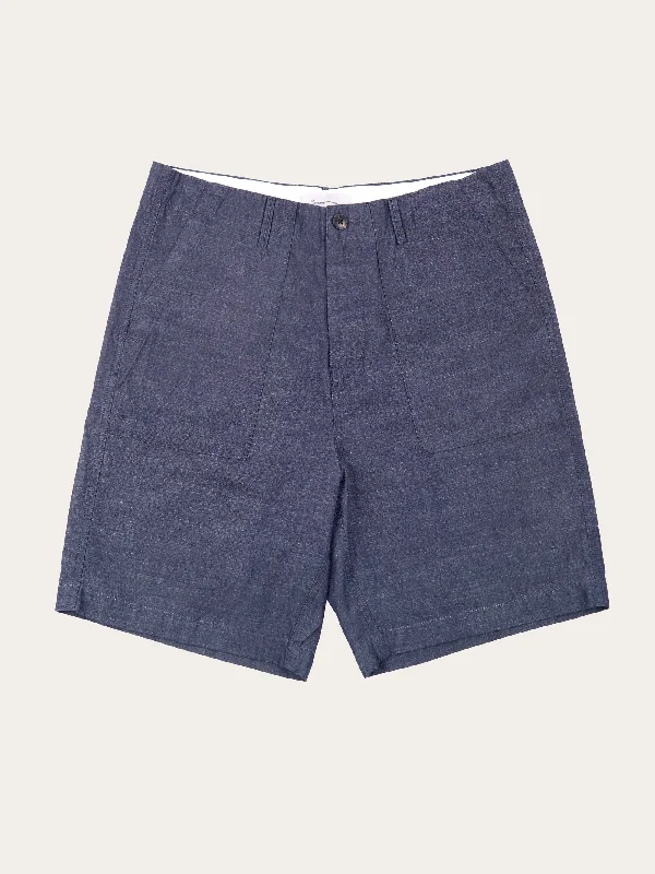 FLINT wide slub yarn shorts - GOTS/Vegan - Night Sky