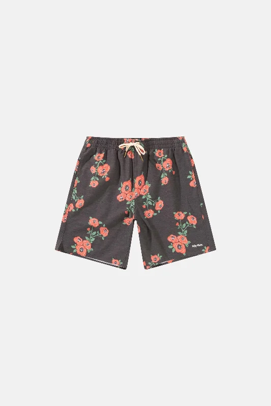 Floral Beach Short Vintage Black