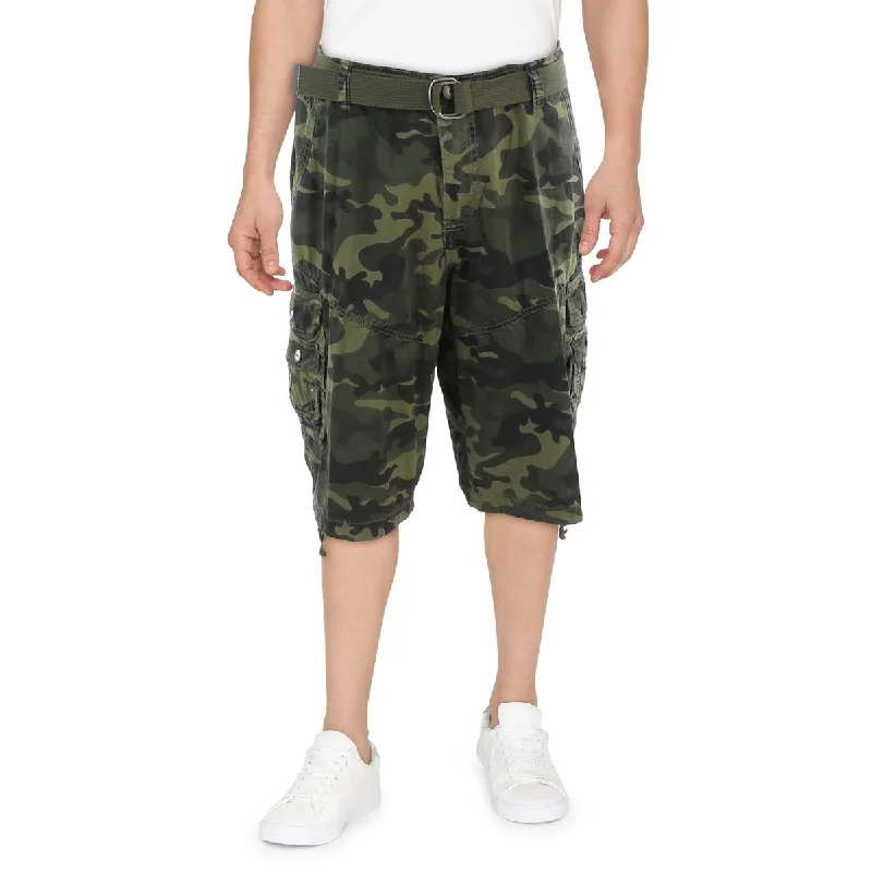 Galaxy by Harvic Mens Belted N Cargo Shorts