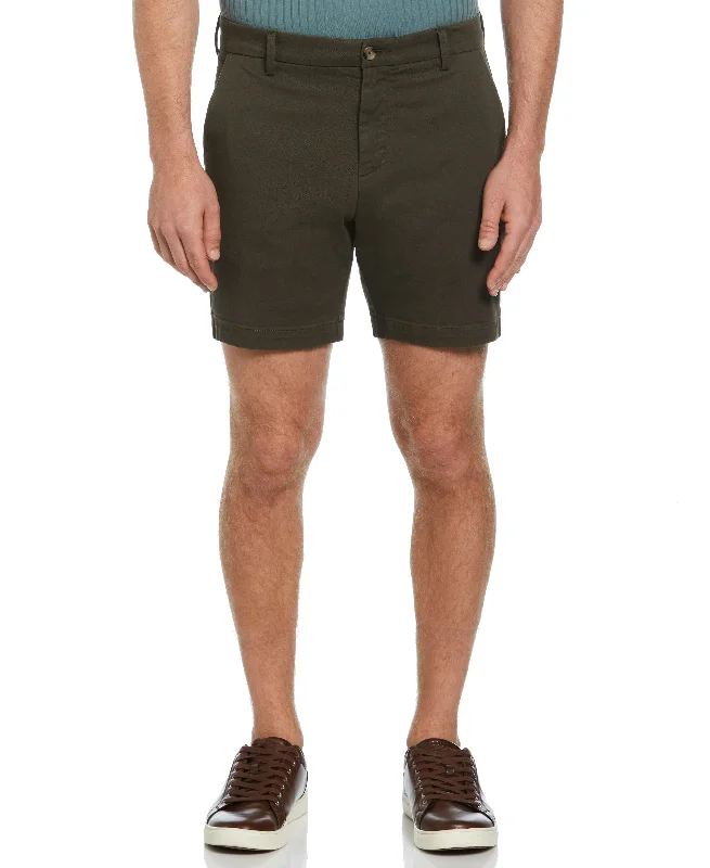 7" Stretch Dyed Solid Twill Short