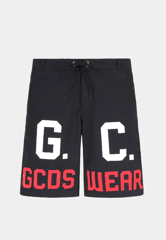 Gcds Long Swim Shorts Black