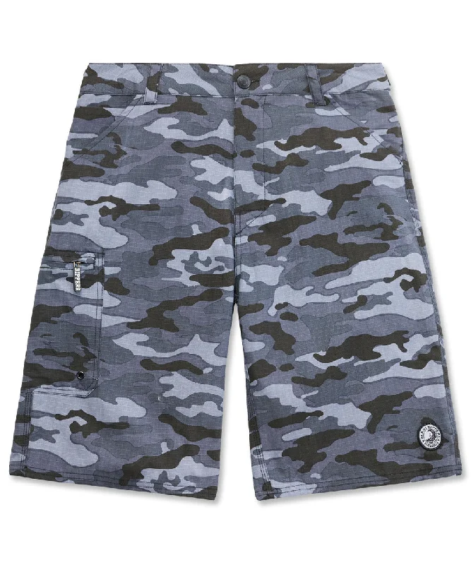 Grey Camo 23" Cargo Ripstop Walkshort