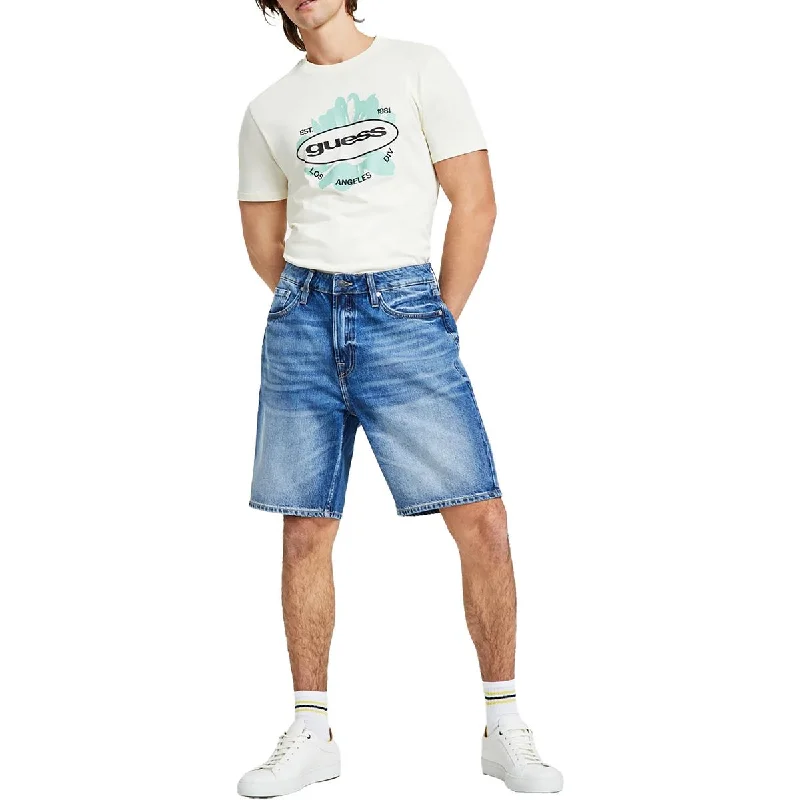 Guess Mens Denim Denim Shorts