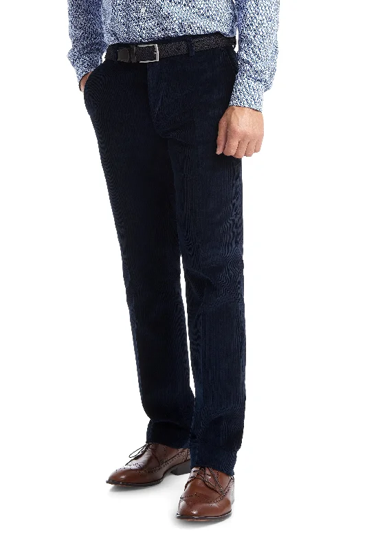 Navy Warwick Gurteen Esquire Corduroy Trousers