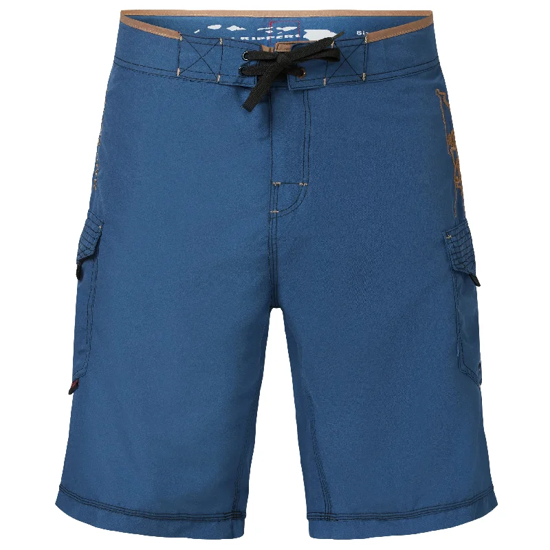 Navy 21" Hawaiian Octo Tako Fishing Shorts