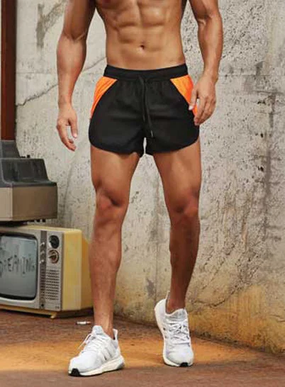 HRPB1006-Men's summer fitness shorts, new breathable loose marathon running shorts, quick-drying sports shorts