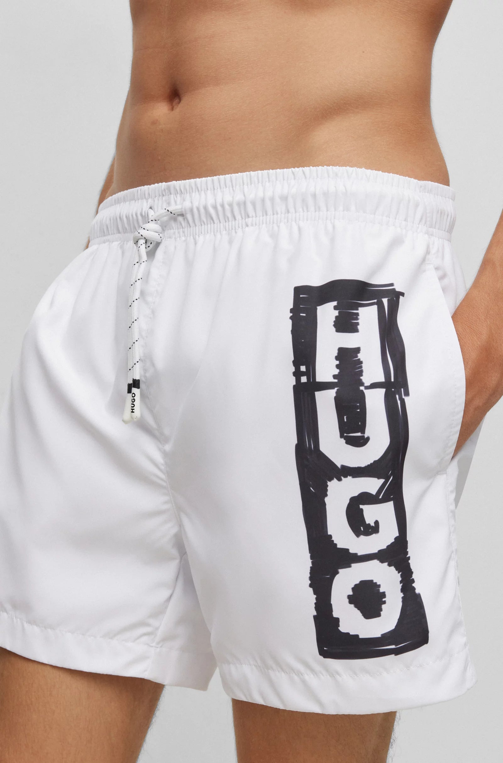 Hugo Swim Short Tag-White