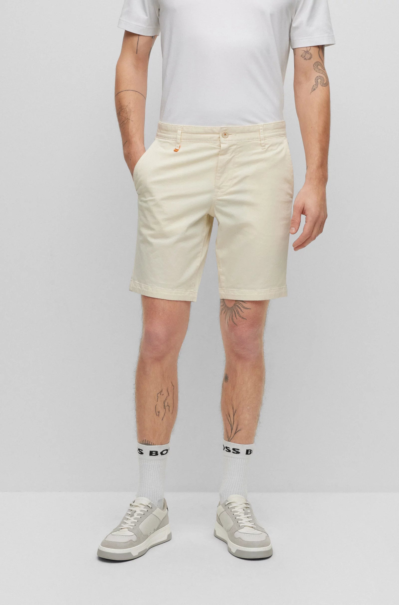 Boss Schino-Slim Shorts-Light Beige