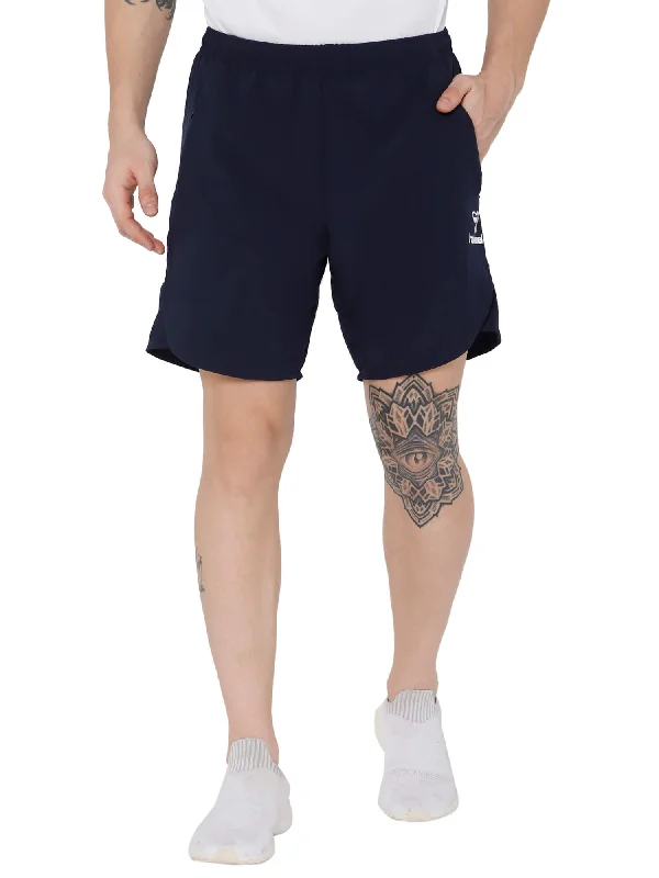 Kuro Solid Regular fit Polyester Shorts for Men with zipper pockets Comfortable Breathable Fabric Stretchable for Everyday Use Ideal for Yoga Training Gym Running or Performance