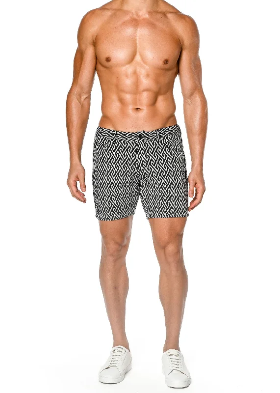 JACQUARD STRETCH KNIT SHORT