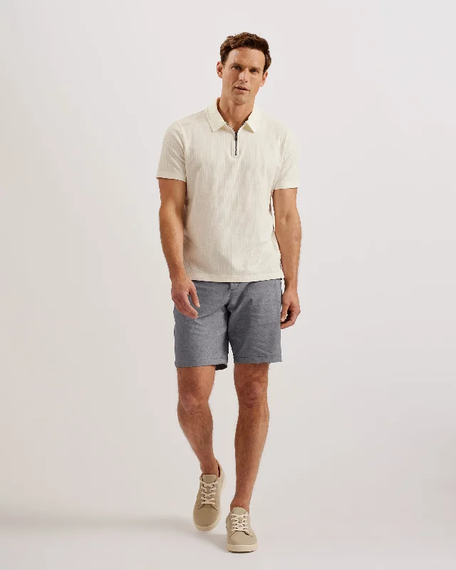 Katford Regular Fit Textured Tailored Shorts Blue