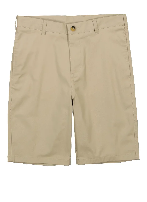 French Toast Boys 16-20 Flat Front Stretch Twill Shorts